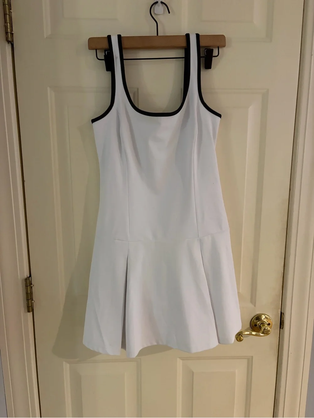 J. Crew White Mini Dress with Black Trim Tennis Athletic Size Small NWT